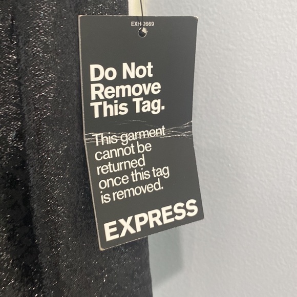 Express Black Sparkling Hi Low dress - Picture 5 of 6